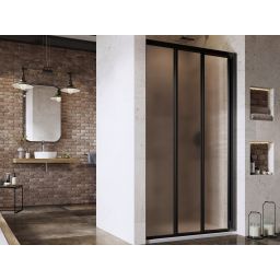 Ravak Supernova ASDP3-130 drzwi prysznicowe 130 cm czarny mat/szkło grape 00VJ03R2ZG