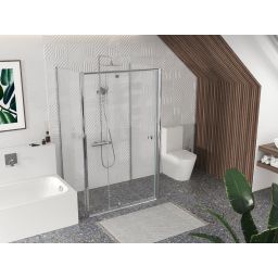 Ravak Pivot drzwi prysznicowe 100 cm uchylne aluminium połysk/szkło przezroczyste 03GA0C00Z1