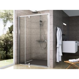 Ravak Pivot drzwi prysznicowe 100 cm uchylne satyna mat/szkło przezroczyste 03GA0U00Z1