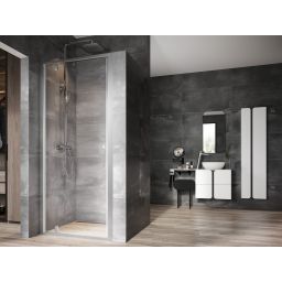 Ravak Nexty drzwi prysznicowe 80 cm uchylne satyna mat/szkło przezroczyste 03O40U00Z1