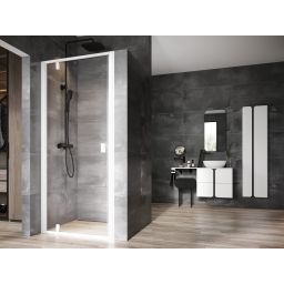 Ravak Nexty drzwi prysznicowe NDOP1 90 cm biały mat/szkło przezroczyste 03O70E01Z1