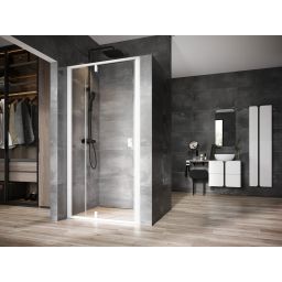 Ravak Nexty drzwi prysznicowe NDOP2 120 cm biały mat/szkło przezroczyste 03OG0E01Z1