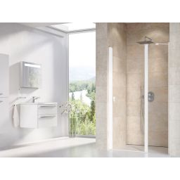 Ravak Chrome CSD2-100 drzwi prysznicowe 100 cm wnękowe biały mat/szkło przezroczyste 0QVACE00Z1