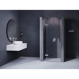 Ravak SmartLine SMSD2-100 B-L drzwi prysznicowe 100 cm uchylne lewe chrom/szkło przezroczyste 0SLABA00Z1