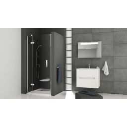 Ravak SmartLine SMSD2-110 B-L drzwi prysznicowe 110 cm uchylne lewe chrom/szkło przezroczyste 0SLDBA00Z1