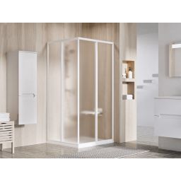 Ravak Supernova kabina prysznicowa  SRV2 + SRV2 90 cm kwadratowa biały połysk/szkło grape 14V701O2ZGS