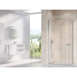Ravak Chrome CRV1-80 drzwi prysznicowe 80 cm częściowe 1/2 satyna/szkło przezroczyste 1QV40U01Z1