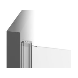 Ravak Chrome CRV1-90 drzwi prysznicowe 90 cm częściowe 1/2 polerowane aluminium/szkło przezroczyste 1QV70C01Z1