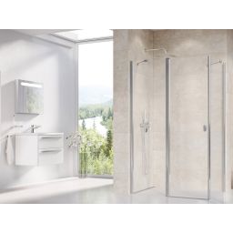 Ravak Chrome CRV2-100 drzwi prysznicowe 100 cm częściowe 1/2 polerowane aluminium/szkło przezroczyste 1QVA0C00Z1