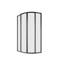 Ravak Supernova SKCP4-80 kabina prysznicowa 80x80 cm półokrągła czarny mat/szkło przezroczyste 3114O302Z1