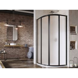 Ravak Supernova kabina prysznicowa 90x90 cm półokrągła czarny mat/ 3117O302ZG