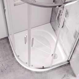 Ravak Galaxy Elipso Pro-80 brodzik 80x80 cm półokrągły biały XA234401010