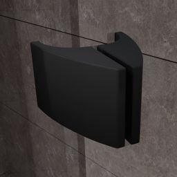 Ravak Pivot kabina prysznicowa 80x80 cm półokrągła czarny mat/szkło przezroczyste 37644300Z1