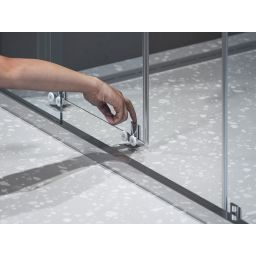 Ravak Blix II kabina prysznicowa NBLCP4 80x80 cm półokrągła czarny mat/szkło przezroczyste 3BM40340Z1