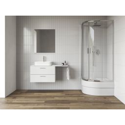 Ravak Blix II kabina prysznicowa NBLCP4 80x80 cm półokrągła bright alu/szkło przezroczyste 3BM40C40Z1