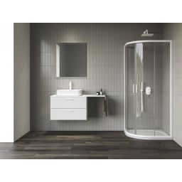 Ravak Blix II kabina prysznicowa NBLCP4 80x80 cm półokrągła biały mat/szkło przezroczyste 3BM40E00Z1