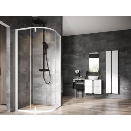 Ravak Nexty kabina prysznicowa 90x90 cm półokrągła biały mat/szkło przezroczyste 3O677E01Z1