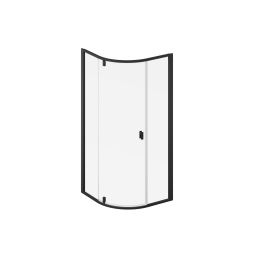 Ravak Nexty kabina prysznicowa 100x100 cm półokrągła czarny mat/szkło przezroczyste 3O6AA300Z1
