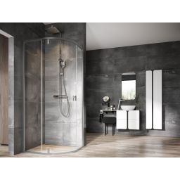 Ravak Nexty kabina prysznicowa 100x100 cm półokrągła satyna mat/szkło przezroczyste 3O6AAU00Z1