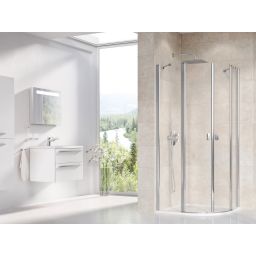 Ravak Chrome CSKK4-90 kabina prysznicowa 90x90 cm półokrągła polerowane aluminium/szkło przezroczyste 3Q170C00Z1