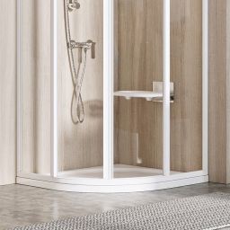 Ravak Galaxy Elipso Pro-90 Flat brodzik 90x90 cm półokrągły biały XA237711010