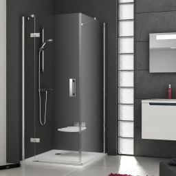 Ravak SmartLine SMSD2-120 B-L drzwi prysznicowe 120 cm uchylne lewe chrom/szkło przezroczyste 0SLGBA00Z1