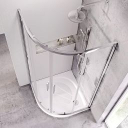 Ravak Blix Slim BLSCP4-90 kabina prysznicowa 90x90 cm półokrągła polerowane aluminium/szkło przezroczyste X3BM70C00Z1