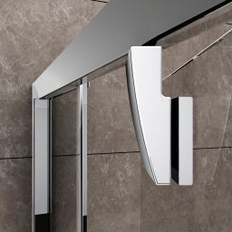 Ravak Pivot drzwi prysznicowe 80 cm uchylne satyna mat/szkło przezroczyste 03G40U00Z1