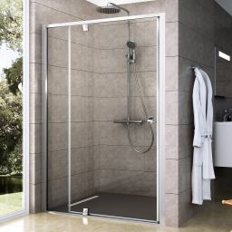 Ravak Pivot drzwi prysznicowe 120 cm uchylne satyna mat/szkło przezroczyste 03GG0U00Z1
