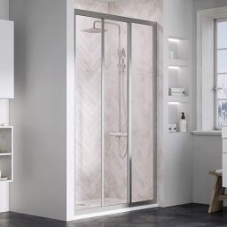 Ravak Supernova drzwi prysznicowe 90 cm rozsuwane satyna mat/szkło przezroczyste 00V70UR2Z1