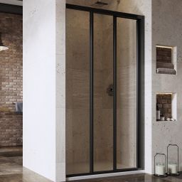 Ravak Supernova drzwi prysznicowe 100 cm rozsuwane czarny mat/szkło przezroczyste 00VA03R2Z1