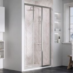 Ravak Supernova drzwi prysznicowe 120 cm rozsuwane satyna mat/szkło przezroczyste 00VG0UR2Z1