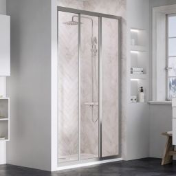 Ravak Supernova drzwi prysznicowe 130 cm rozsuwane satyna mat/szkło przezroczyste 00VJ0UR2Z1