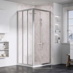 Ravak Supernova ścianka prysznicowa 80 cm satyna mat/szkło przezroczyste 94040UR2Z1