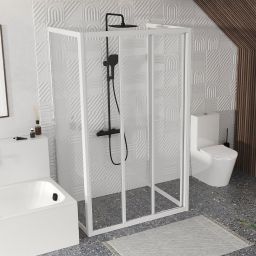 Ravak Supernova ścianka prysznicowa 90 cm biały połysk/szkło przezroczyste 940701R2Z1