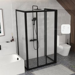 Ravak Supernova ścianka prysznicowa 90 cm czarny mat/tworzywo polistyren 940703R211