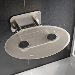 Ravak OVO P II siedzisko prysznicowe nierdzewne Clear B8F0000048