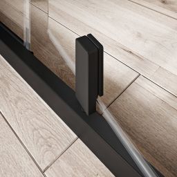 Ravak Nexty kabina prysznicowa 100x100 cm półokrągła czarny mat/szkło przezroczyste 3O6AA300Z1