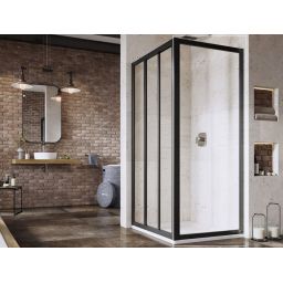 Ravak Supernova ścianka prysznicowa 75 cm czarny mat/szkło przezroczyste 940303R2Z1