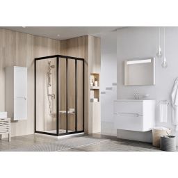 Ravak Supernova ścianka prysznicowa 75 cm czarny mat/szkło przezroczyste 940303R2Z1