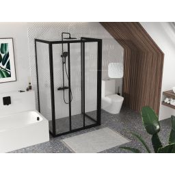 Ravak Supernova ścianka prysznicowa 80 cm czarny mat/ 940403R2ZG