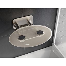 Ravak OVO P II siedzisko prysznicowe nierdzewne Clear B8F0000048