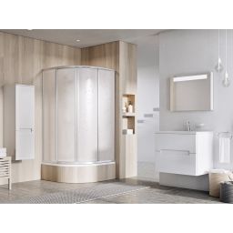 Ravak Sabina-80 LA brodzik 80x80 cm półokrągły głęboki z siedziskiem biały GPX11004