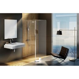 Ravak Walk-In Corner ścianki prysznicowe 110/80 cm komplet polerowane aluminium/szkło przezroczyste GW1CD4C0SZ1