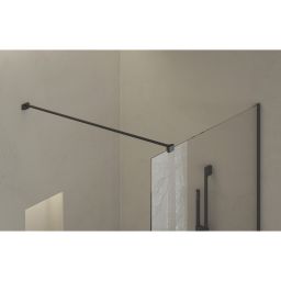 Ravak Walk in Wall Air ścianka prysznicowa walk-in 90 cm czarny mat/szkło przezroczyste GW9W70300Z1C