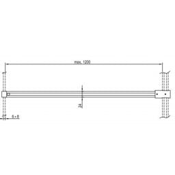 Ravak Walk-In Wall element łączący biały mat GWD01000E008