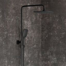 Ravak 10° zestaw prysznicowy ścienny termostatyczny z deszczownicą czarny X070160