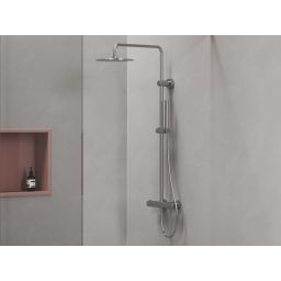 Ravak Spring zestaw prysznicowy ścienny termostatyczny z deszczownicą chrom X070539