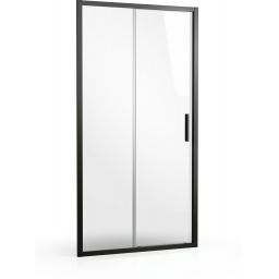 Ravak Blix Slim BLSDP2-110 drzwi prysznicowe 110 cm czarny mat/szkło przezroczyste X0PMD0300Z1