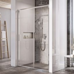 Ravak Blix Slim BLSDP2-120 drzwi prysznicowe 120 cm aluminium połysk/szkło przezroczyste X0PMG0C00Z1